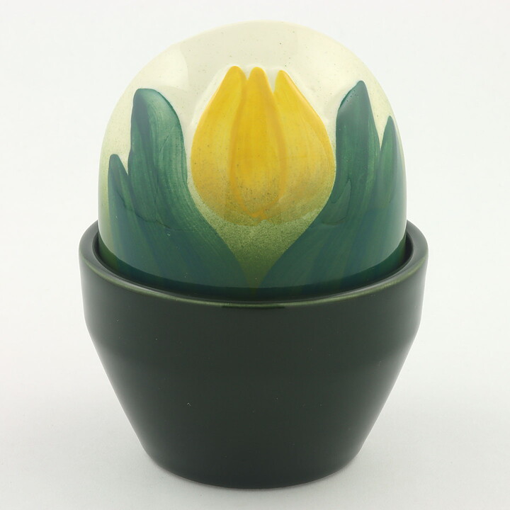 Helja Liukko-Sundstrom (Ikikukka 1991) Yellow Tulip Jar 12 cm