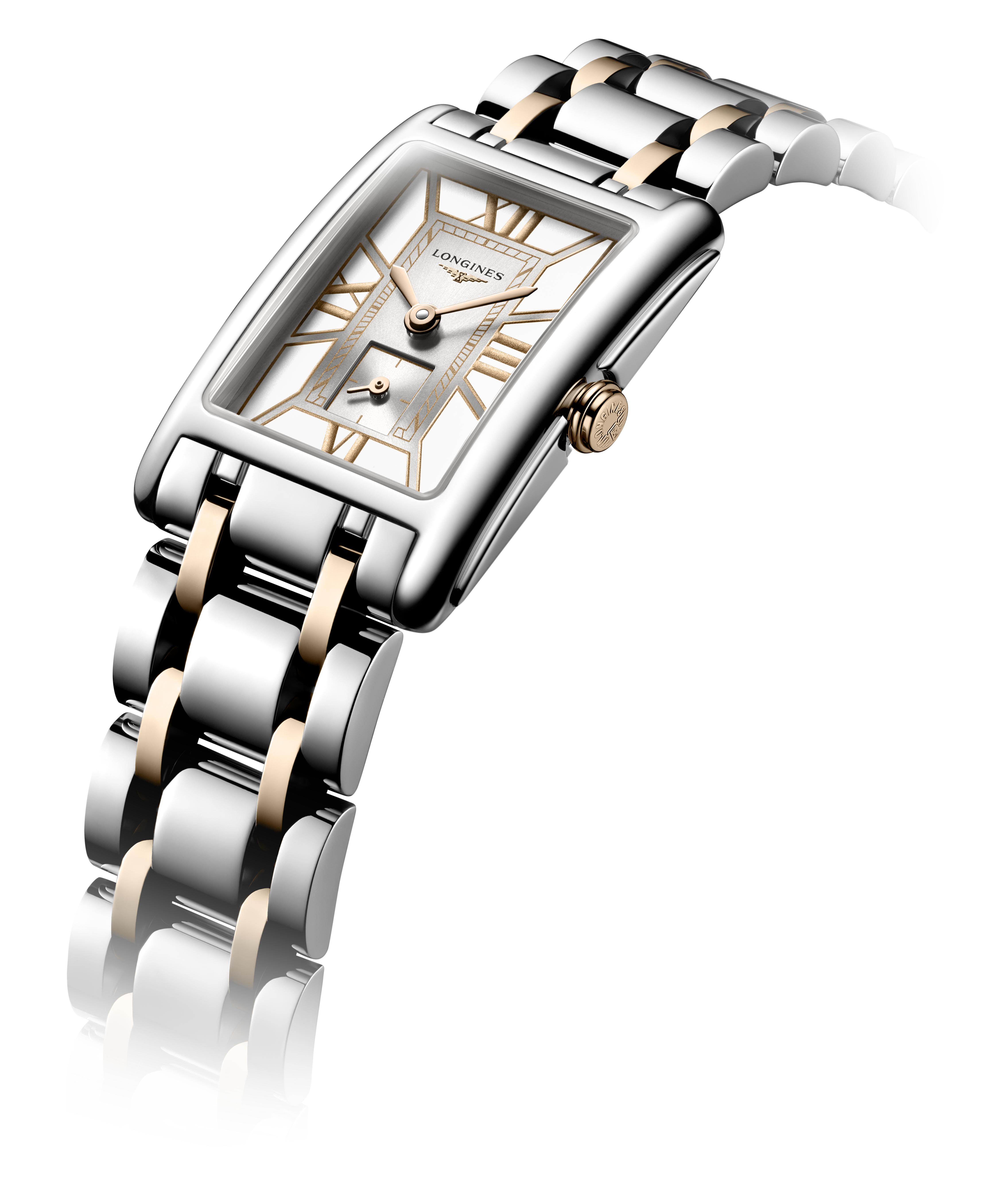 L5.255.5.75.7 Longines DolceVita stål och 18 k rosé guld 20,80 X 32,00