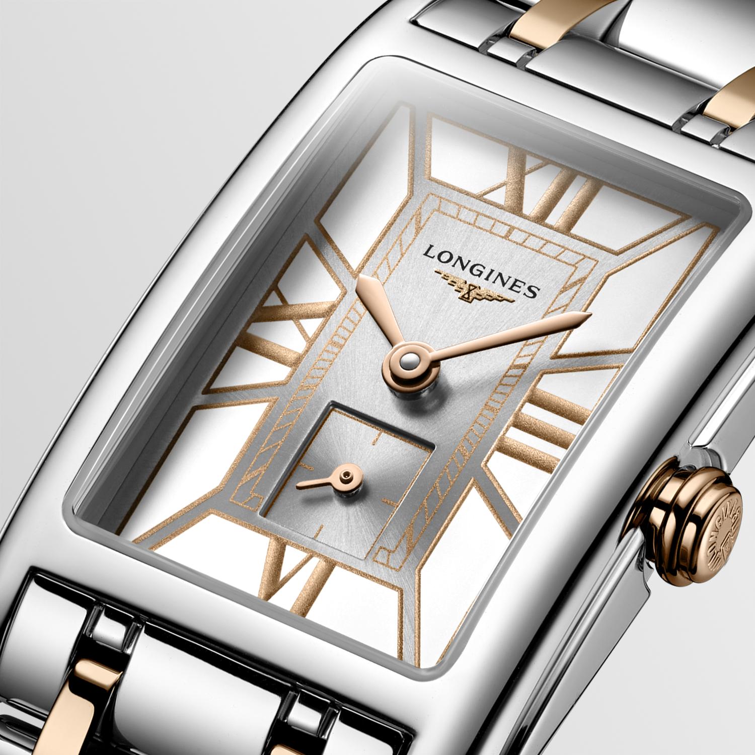 L5.255.5.75.7 Longines DolceVita stål och 18 k rosé guld 20,80 X 32,00