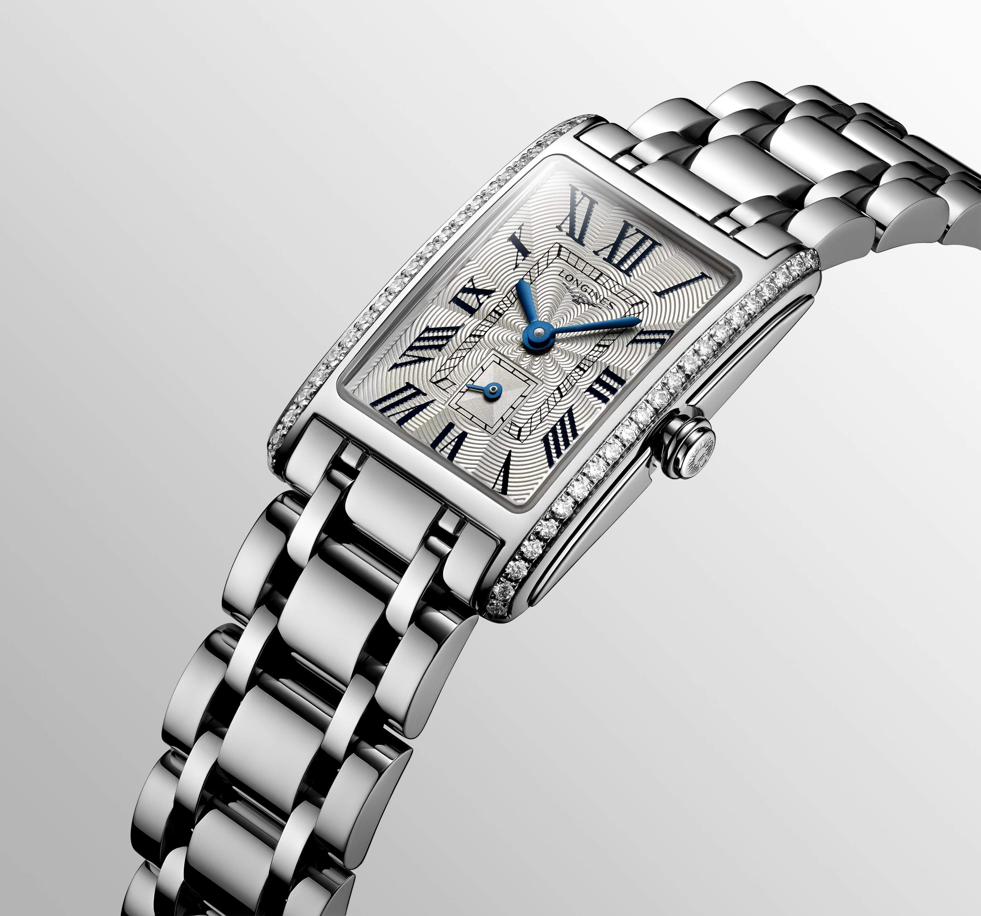 L5.255.0.71.6 Longines DolceVita romerska siffror diamant bezel 20,80 X 32,00 