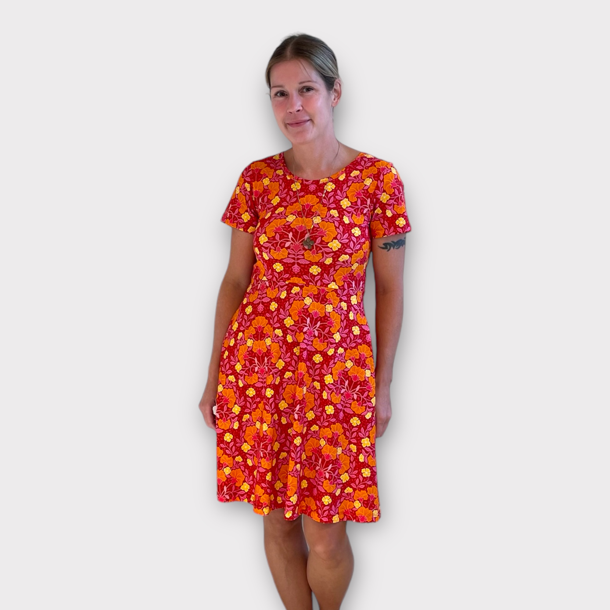 Trikåklänning ”Majken” Tamsin red stl. XS
