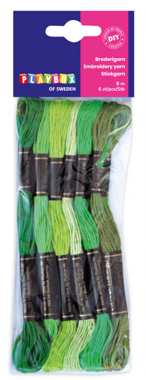 Broderigarn Grönt