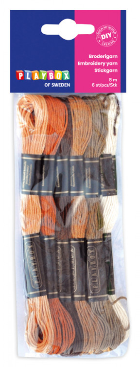 Broderigarn Brun