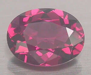 Hermosa piedra preciosa de granate rodolita natural de talla ovalada de 1,72 ct de 8,1x6 mm
