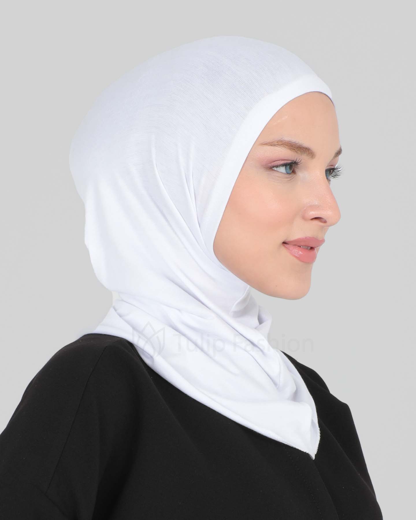 Hijab - Stretch Jersey One Piece - White - 3