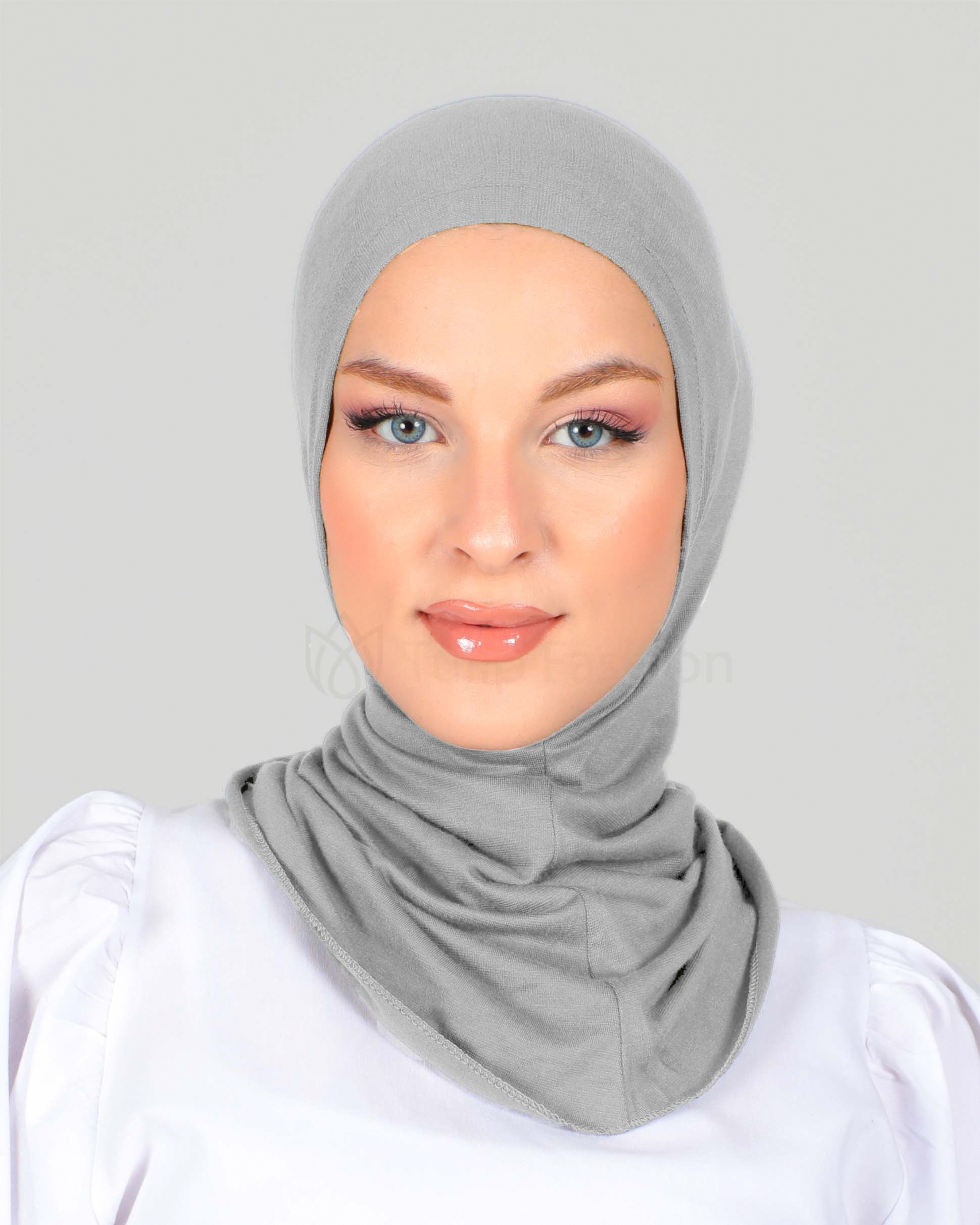 Hijab - Stretch Jersey One Piece - Medium Gray