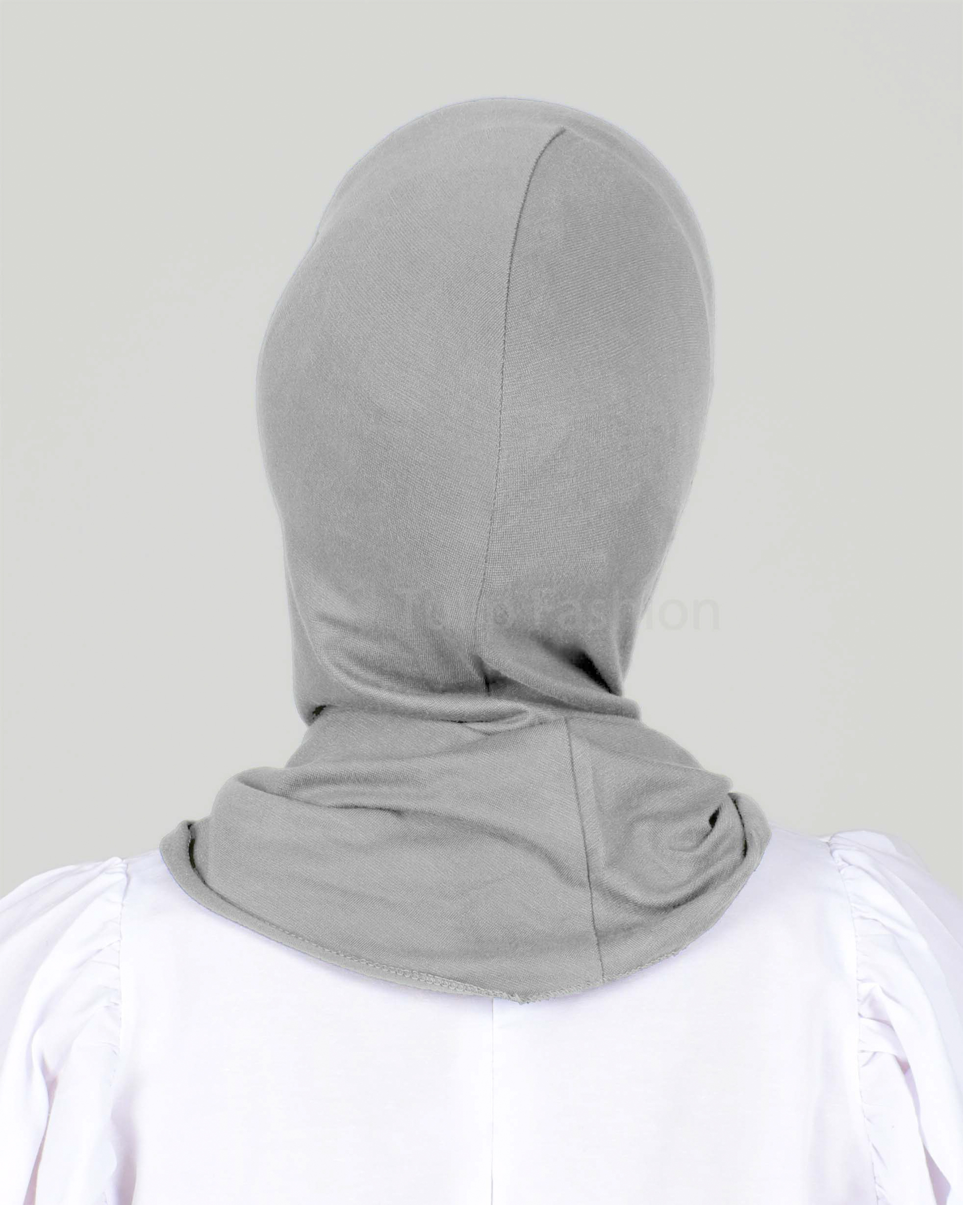 Hijab - Stretch Jersey One Piece - Medium Gray - 3