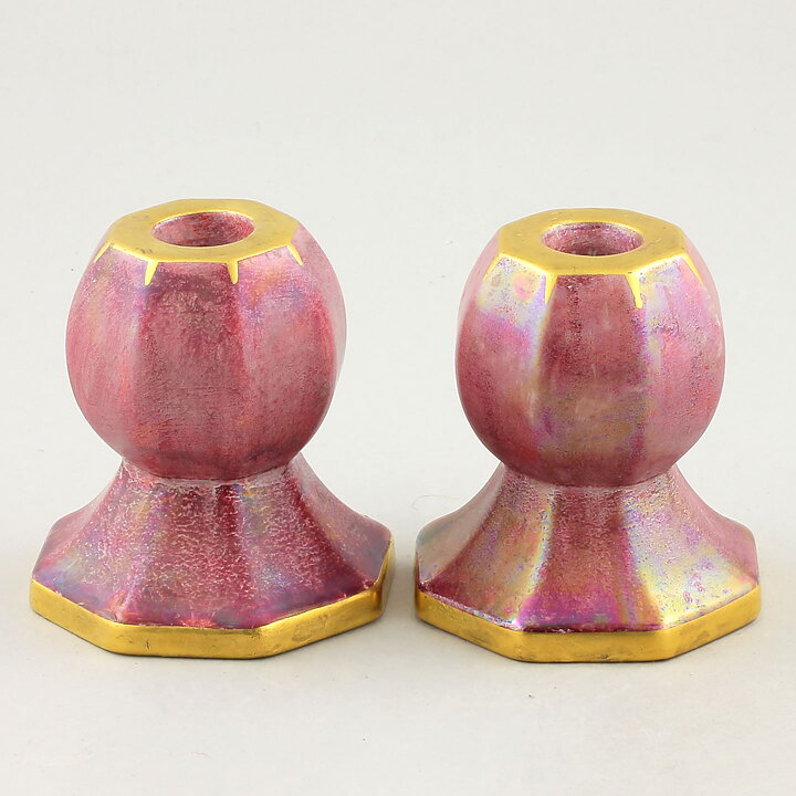 ジョセフ・エクベル  赤いつぼみのキャンドルホルダー  9cm  1920年代 (2)