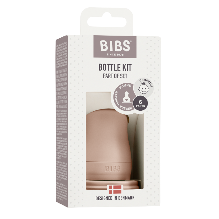 BIBS Nappset för nappflaska, Blush - 2