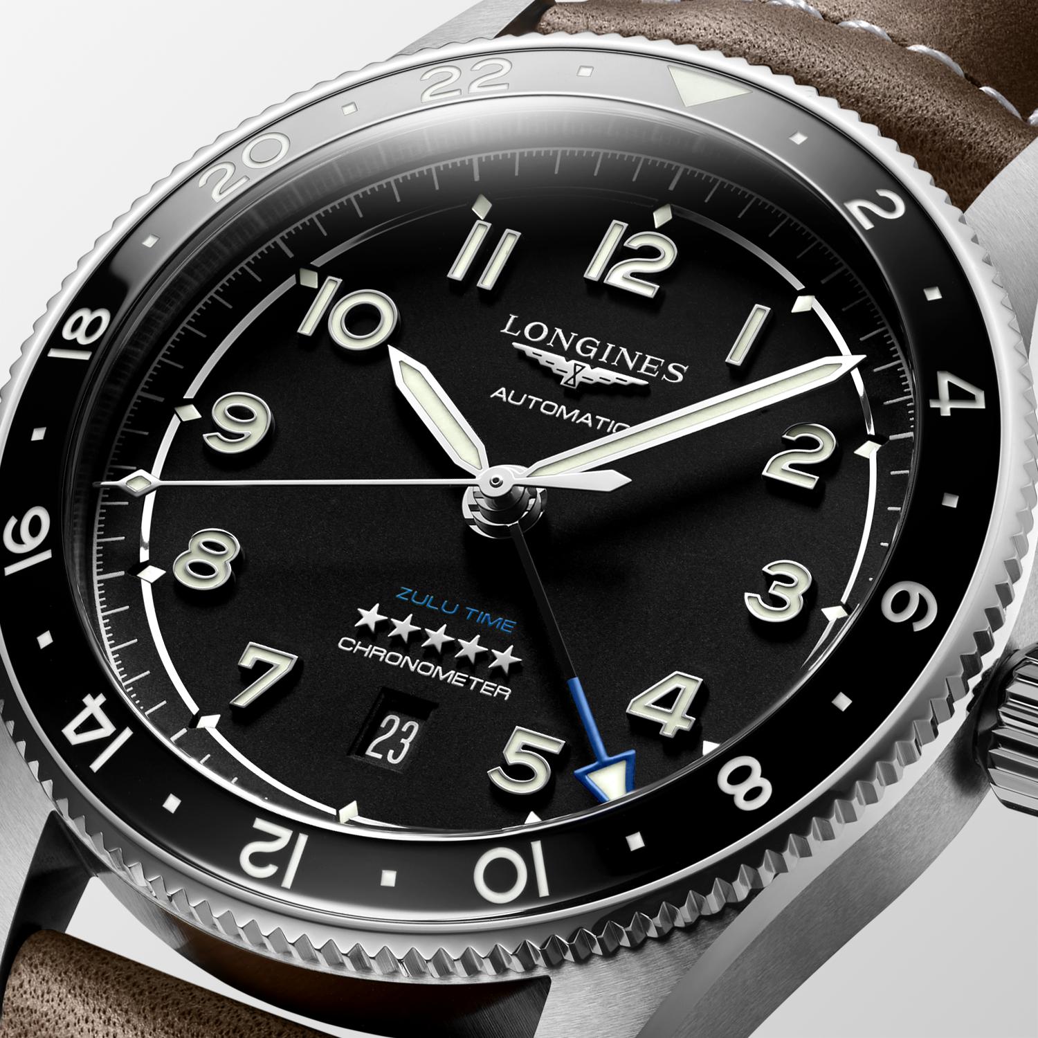 L3.812.4.53.2 Longines Spirit Zulu Time 42 svart