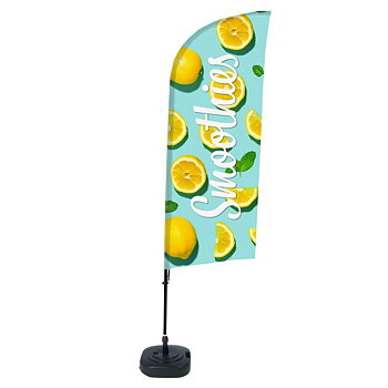 Beach Flagga Alu 330 cm Komplett set Lemon "Smoothies"