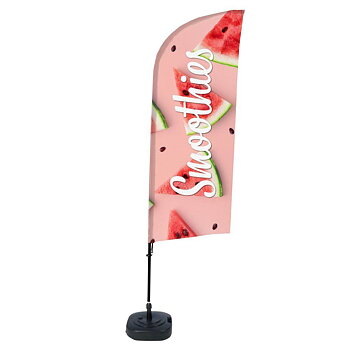 Beach Flag Alu 330 cm Komplett set Watermelon "Smoothies"