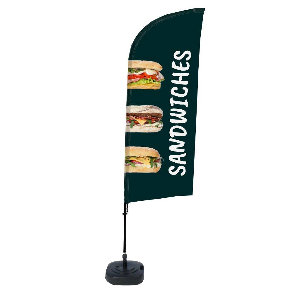 Beach Flag Alu 330 cm Komplett set "Sandwiches"
