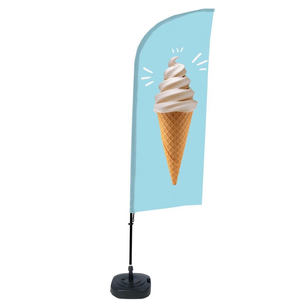 Beach Flagga Alu 330 cm Komplett set "Ice Cream"