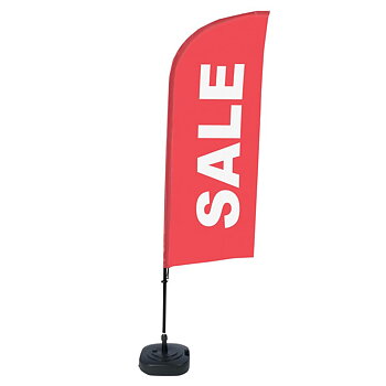 Beach Flag Alu 330 cm Komplett set "Sale"
