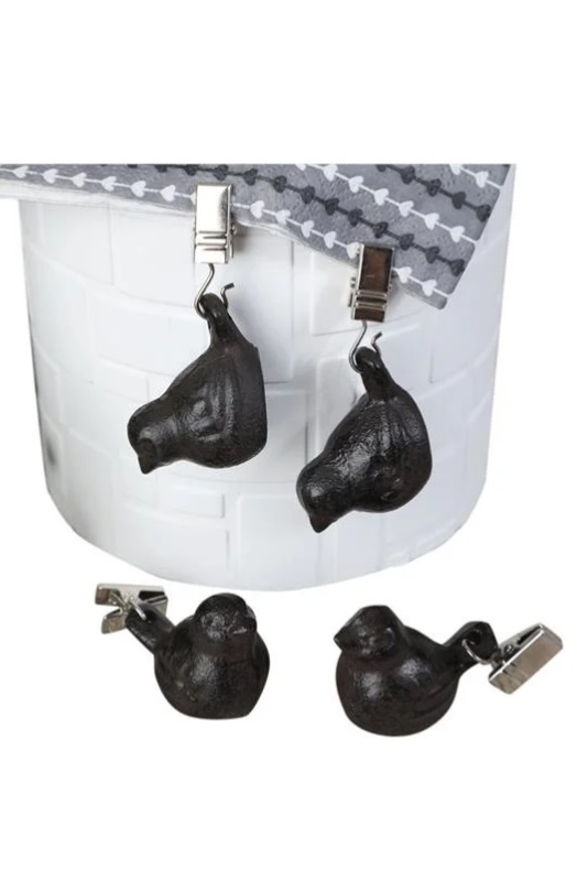 Tablecloth weight - Bird - Cast iron - 4-pack - 2