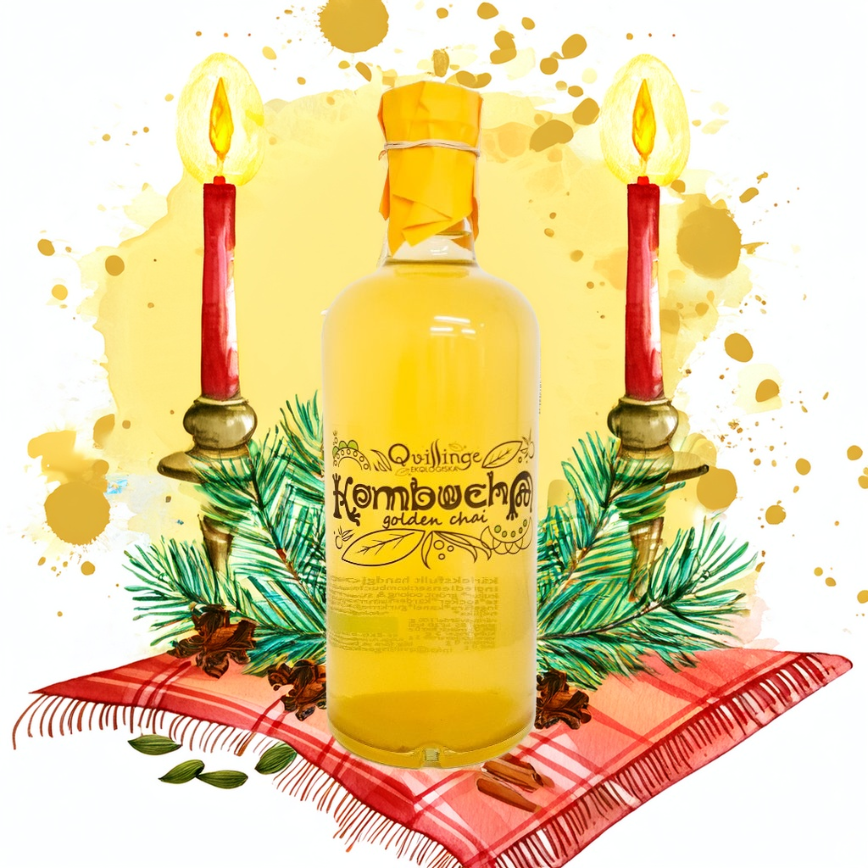 GOLDEN CHAI KOMBUCHA EKO 70cl Qvillinge Ekologiska