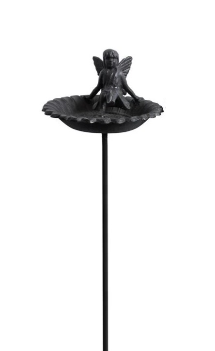 Bird bath with fairy - Cast iron - 85 cm - 2