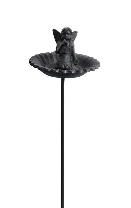 Fågelbad med älva - Gjutjärn - 85 cm - 2
