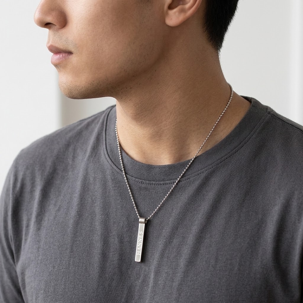 Stav, Halsband med gravyr - Silver - 3