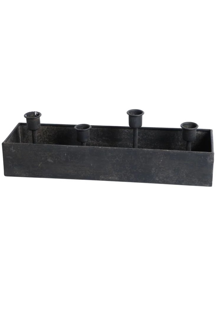 Ljusstake - Bordsljusstake - 4 ljus - 35x10x11 cm - 2