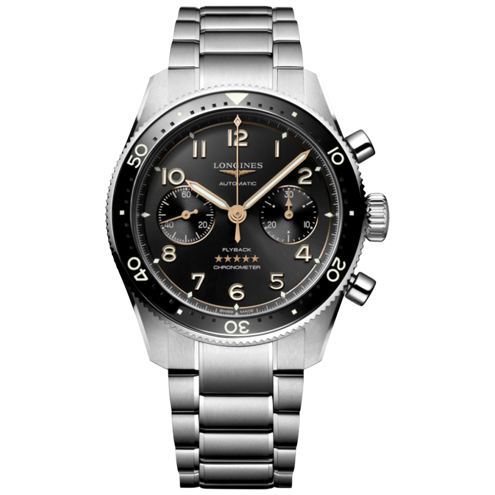 L3.821.4.53.6 Longines Spirit Chronograph Flyback 42 svart