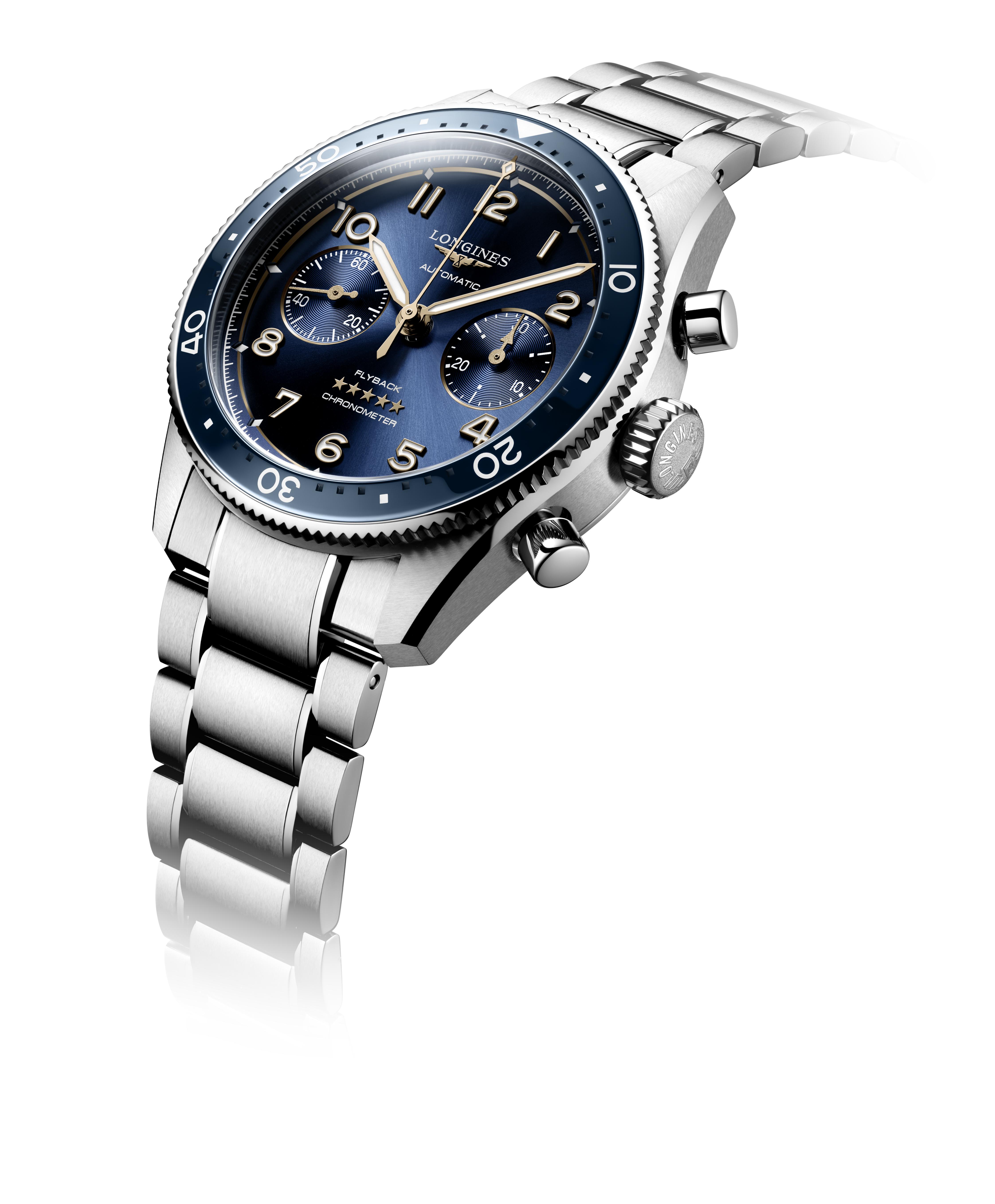 L3.821.4.93.6 Longines Spirit Chronograph Flyback 42 blå