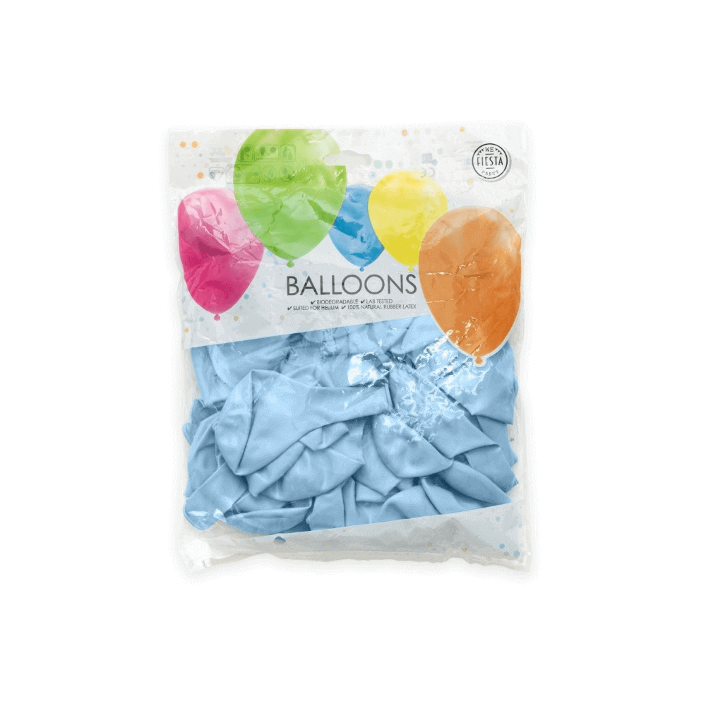 50-pack Ballonger Pärlemor ljusblå