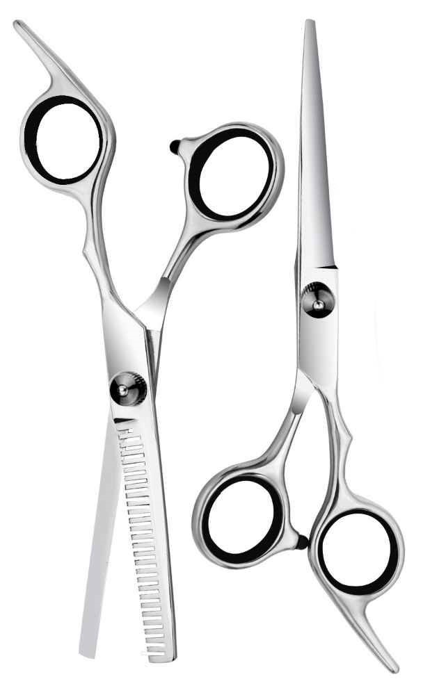 Small Hairdressing Set - Hairdressing Scissors and Thinning Scissors black with case and comb - 2