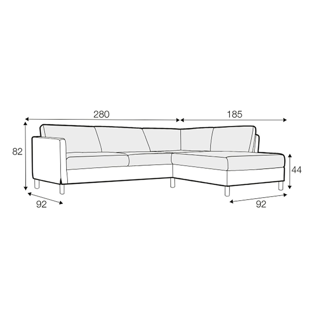 Impulse Corner sofa 180x185 cm set 4, (several choices) - Sits - 4