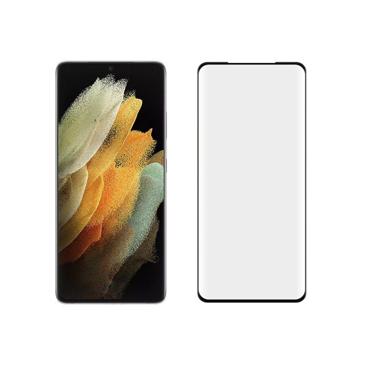 Samsung Galaxy S21 Ultra - Transparent Skal + Heltäckande Härdat Skyddsglas Lim - 2