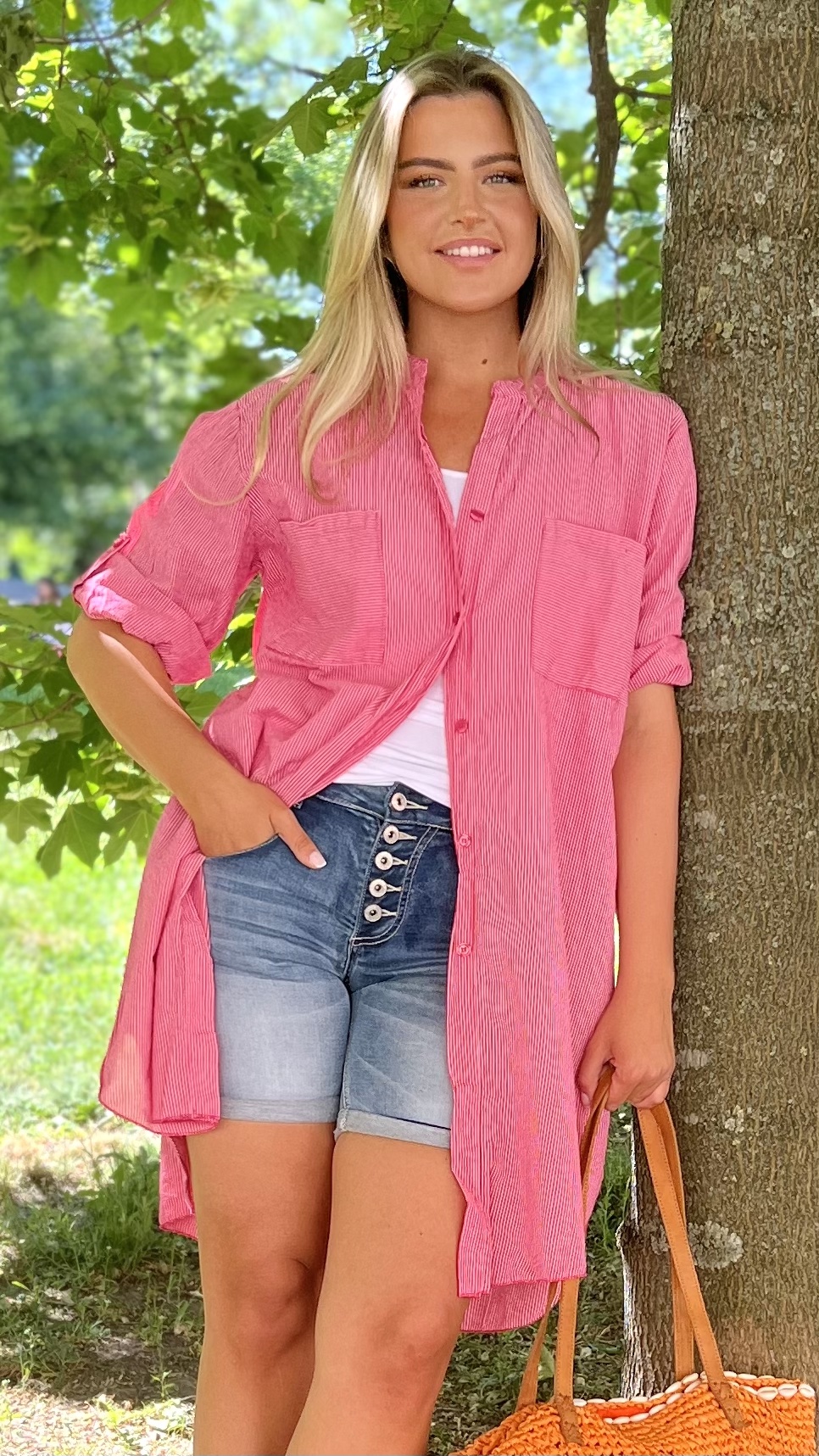 Linn Stripe - Skjorta | Strawberry