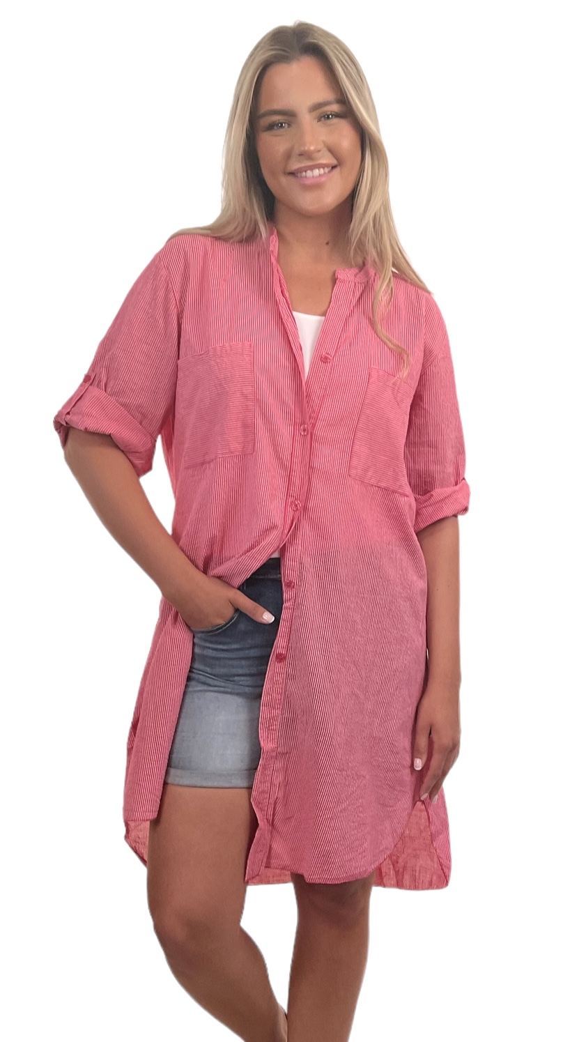 Linn Stripe - Skjorta | Strawberry - 3