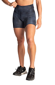 High Waist Shorts- Blue Grunge