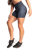 High Waist Shorts- Blue Grunge