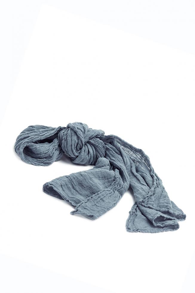 Blue tea colour hemp scarf