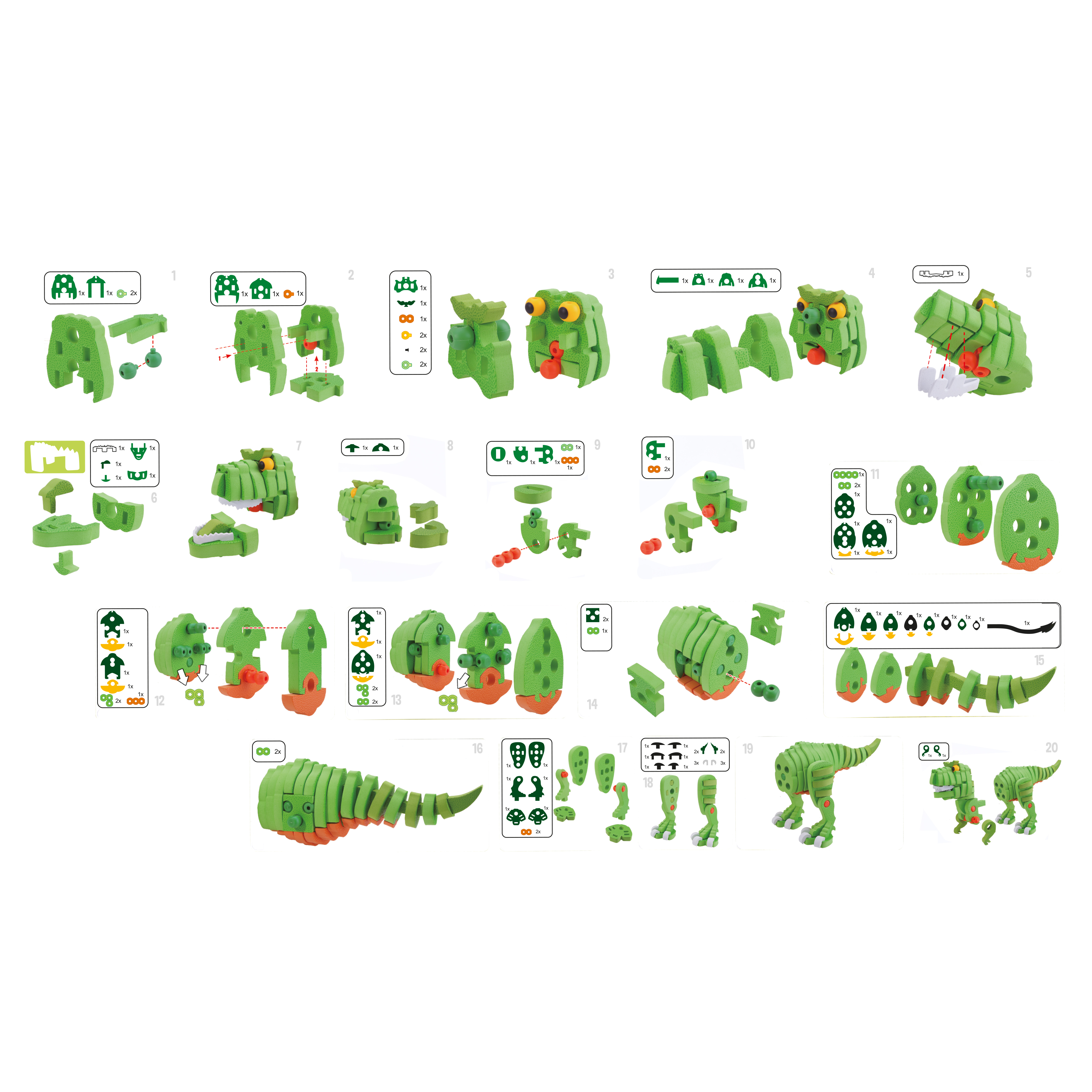 3D pussel foam dinosaurier - 5