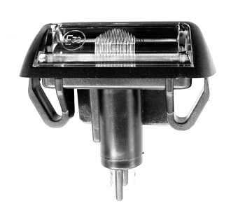 License plate lamp for bumper black