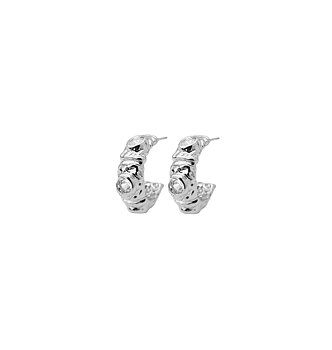WOS UP  DONNA CLEAR EARRINGS SILVER 