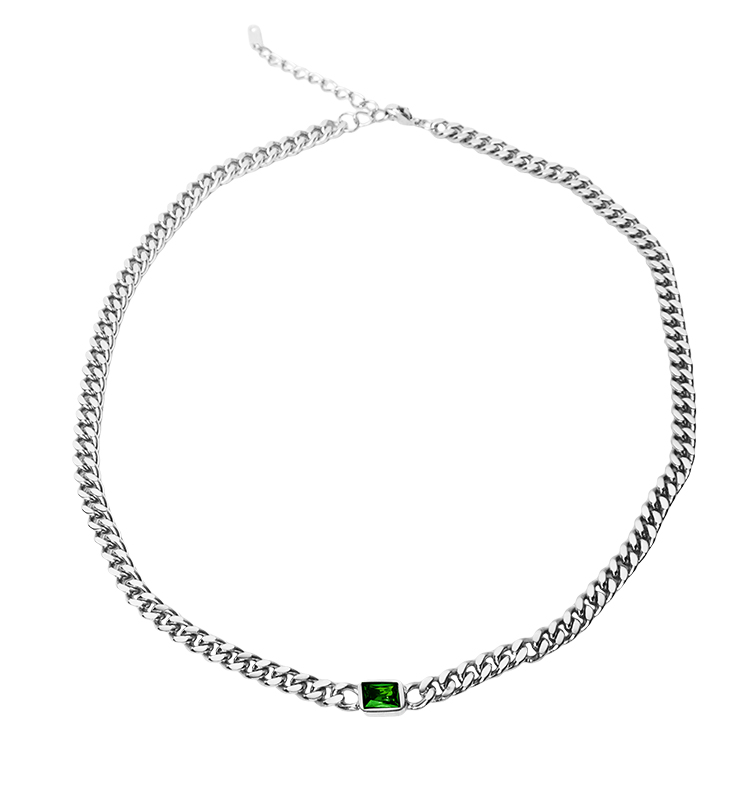 WOS UP  SHINE ON ME HALSBAND SILVER GRÖN