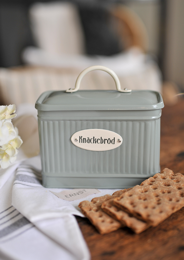 Tin with lid for crispbread - Green