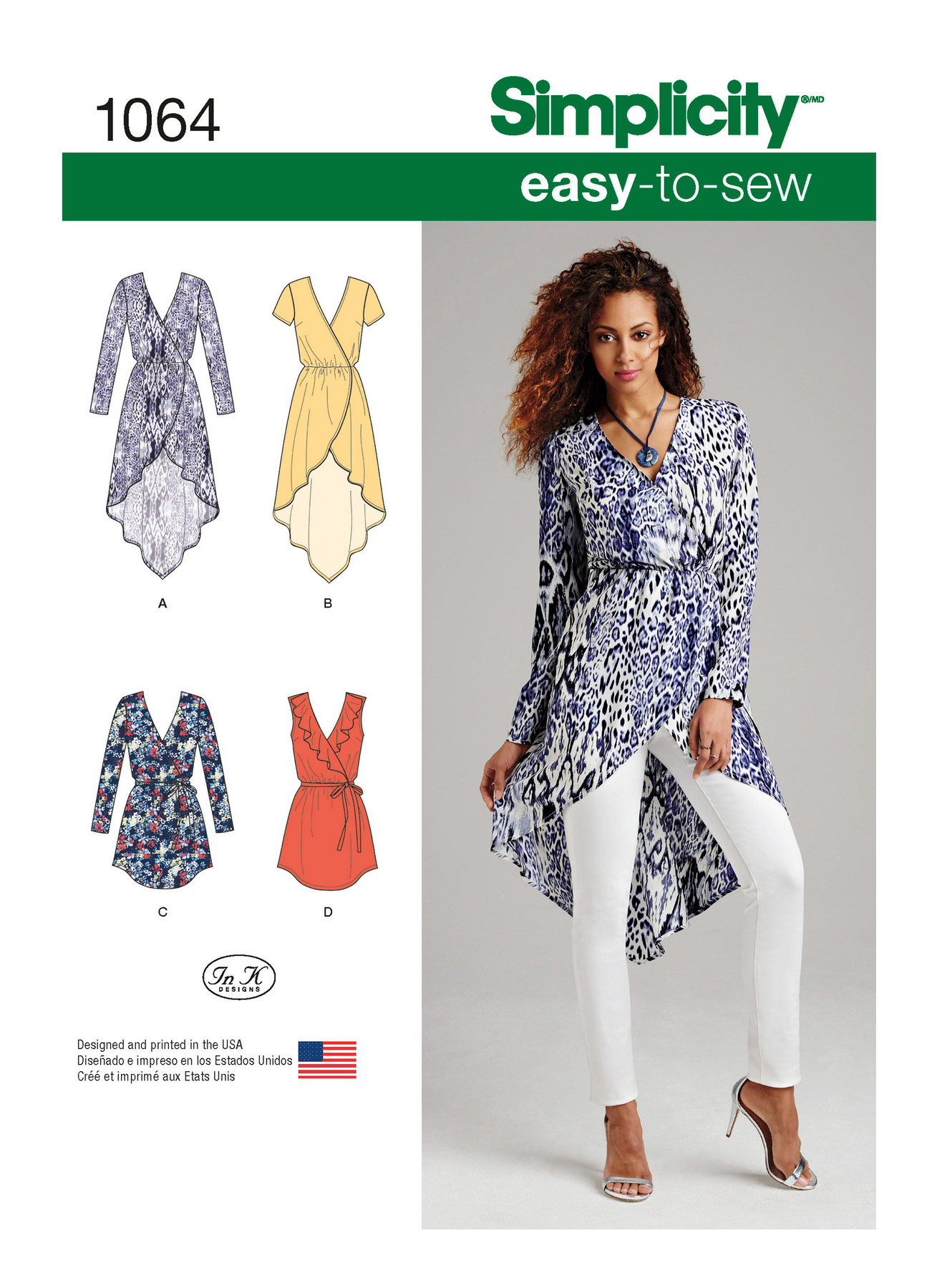 Patron De Couture Simplicity 1064 - Tunique - Tailles R5 14/16/18/20 (tour De Poitrine 55,9 Cm)