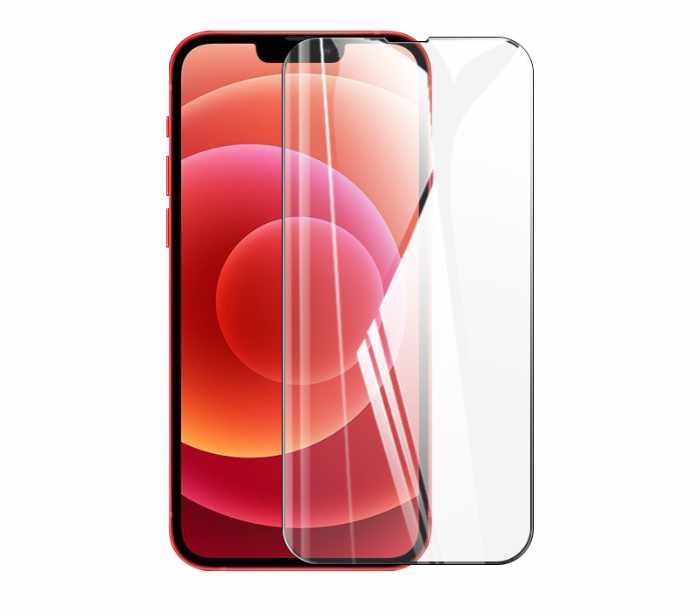 iPhone 13 Mini - Transparent Case Double Card Compartment + Full Coverage Tempered Protective Glass - 2