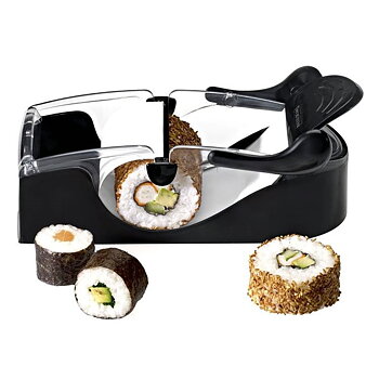 Sushi-Maker med skivade sushirullar