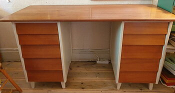 Skrivbord teak 1950-tal