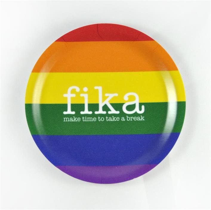 Fika glasunderlägg med kant, Fika Pride