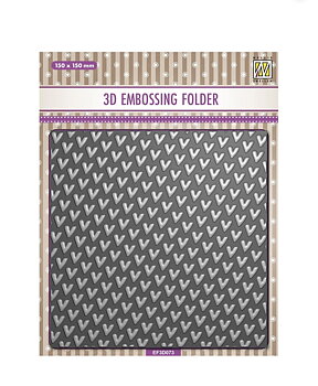 Nellies Choice 3D embossingfolder - Hearts