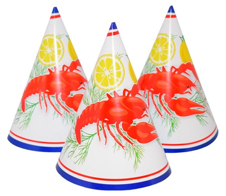 Partyhattar Kräftskiva 6-pack