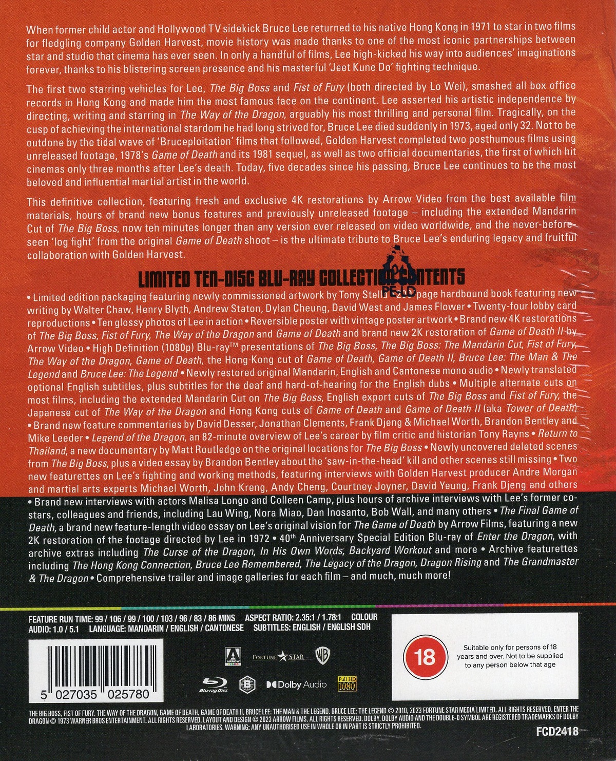 Bruce Lee At Golden Harvest (Limited Edition) (ej svensk text) (Blu-ray) - 2