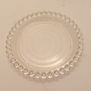 Glass coaster plastic retro clear